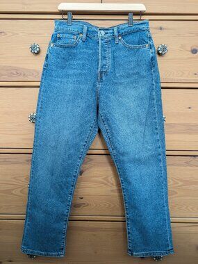Levi's Women's Straight Leg Jeans - Mid Blue Denim